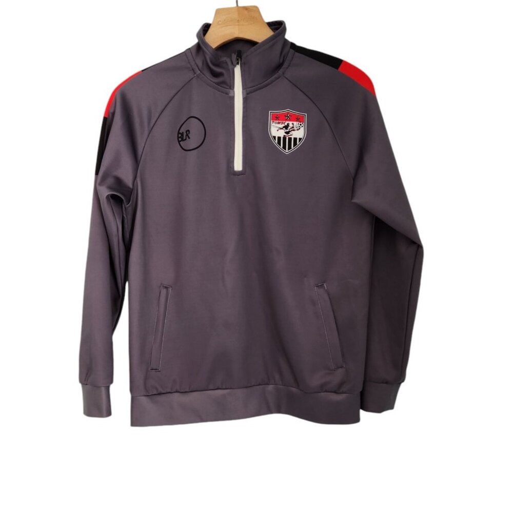 Town Of Walkill Soccer Club Pullover Track Jacket Soccer‎ Gray Youth Large